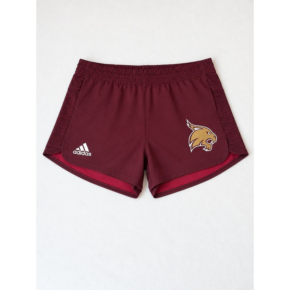 Adidas Texas State Bobcats Women's Large Maroon Athletic Running Shorts